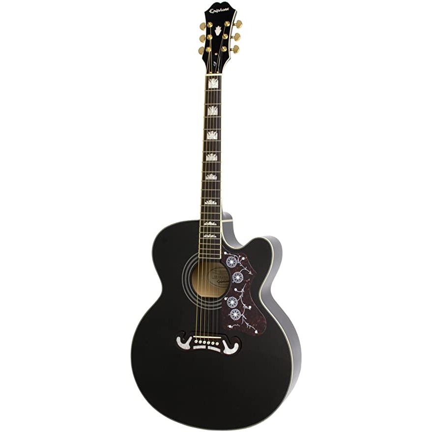 Epiphone EJ-200 CE Gold Elektro Akustik Gitar (Siyah) 2