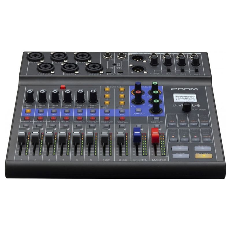 Zoom LiveTrak L-8 8-Kanal Dijital Mikser Recorder 1