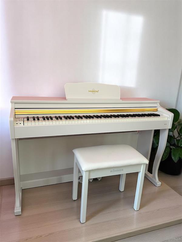 MARCİA MK-900 WH Dijital Konsol Piyano, Bluetooth, Tuş Hassasiyeti, 88 Tuşlu, Kapaklı (KULAKLIK VE TABURE) 1