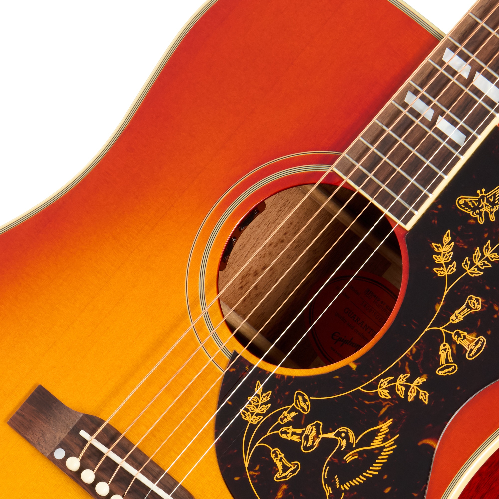 Epiphone 1960 Hummingbird Reissue Elektro Akustik Gitar (Heritage Cherry Sunburst) 5