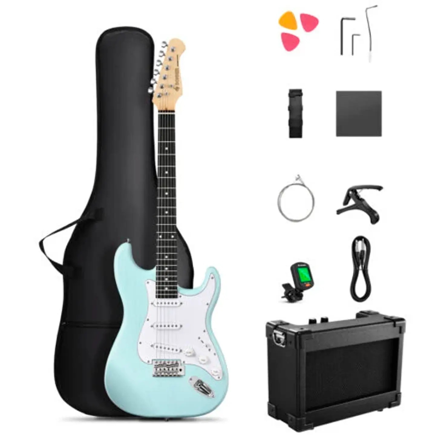 Donner DST-80 ST Elektro Gitar Seti (Surf Green) 1