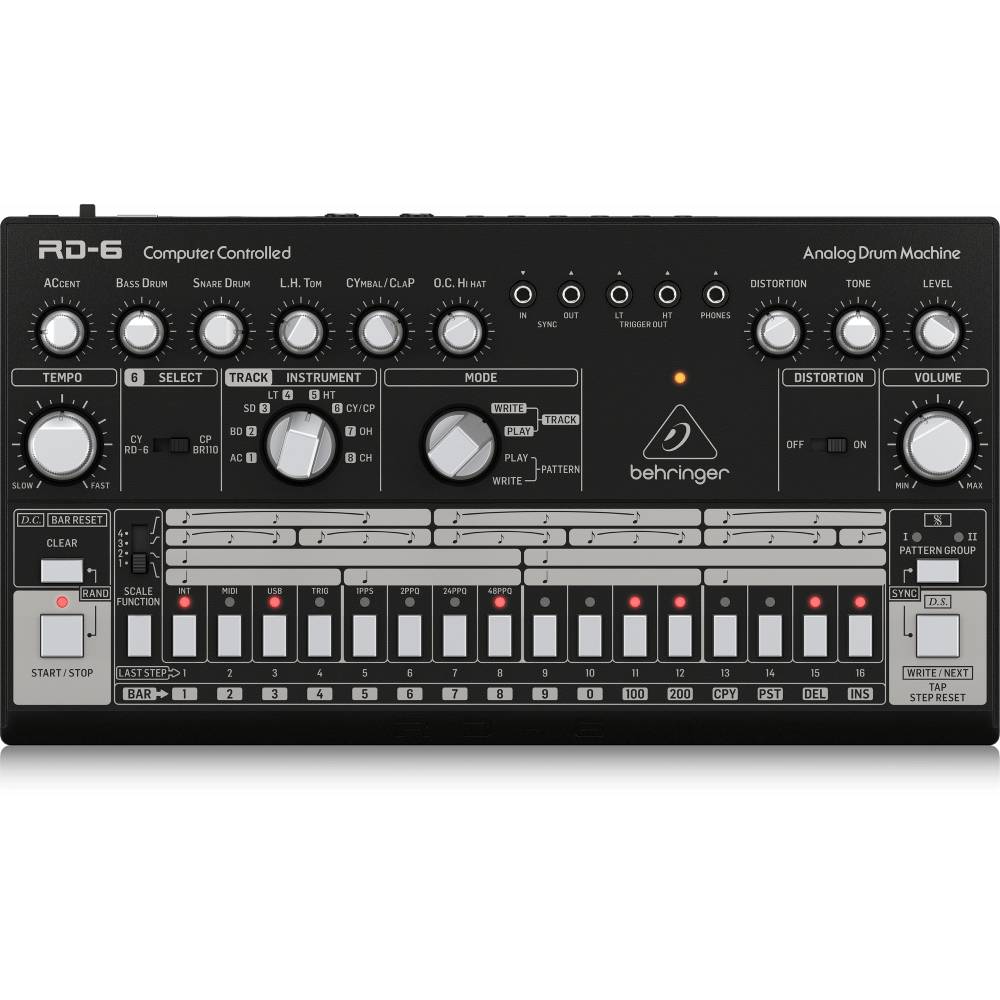BEHRINGER RD-6-BK RHYTHM DESIGNER Analog Davul Makinesi (Siyah) 1