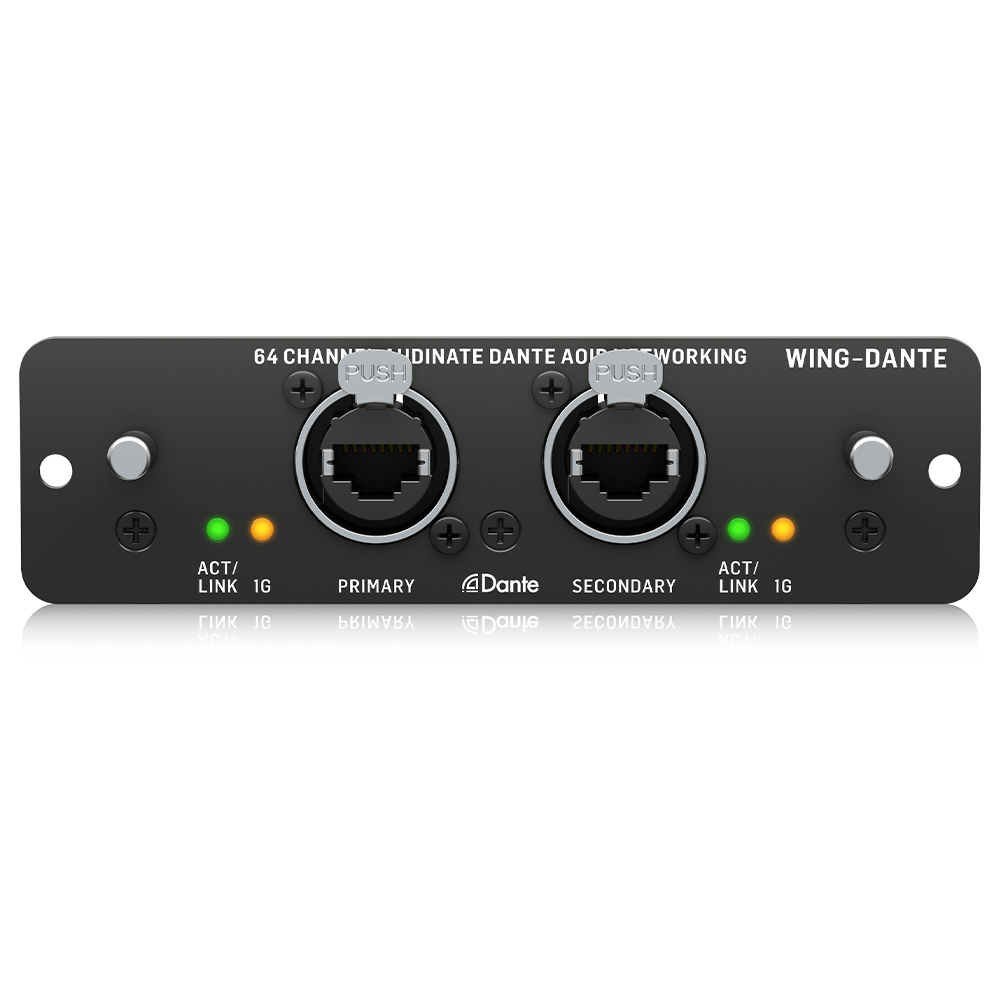 BEHRINGER 64x64 Kanal Audinate Dante AoIP Ağı için WING Genişletme Kartı 1