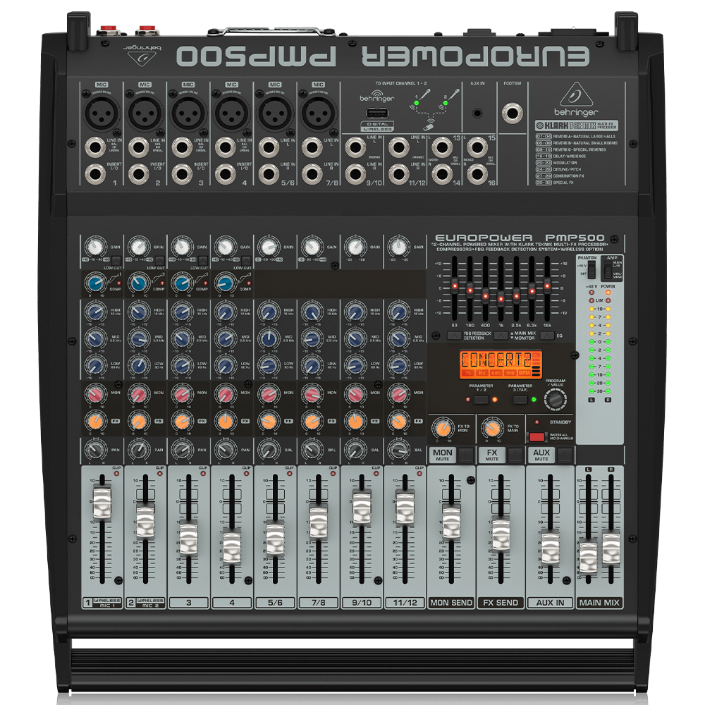 BEHRINGER PMP500 Europower 500 Watt 12 Kanal Power Mixer 1