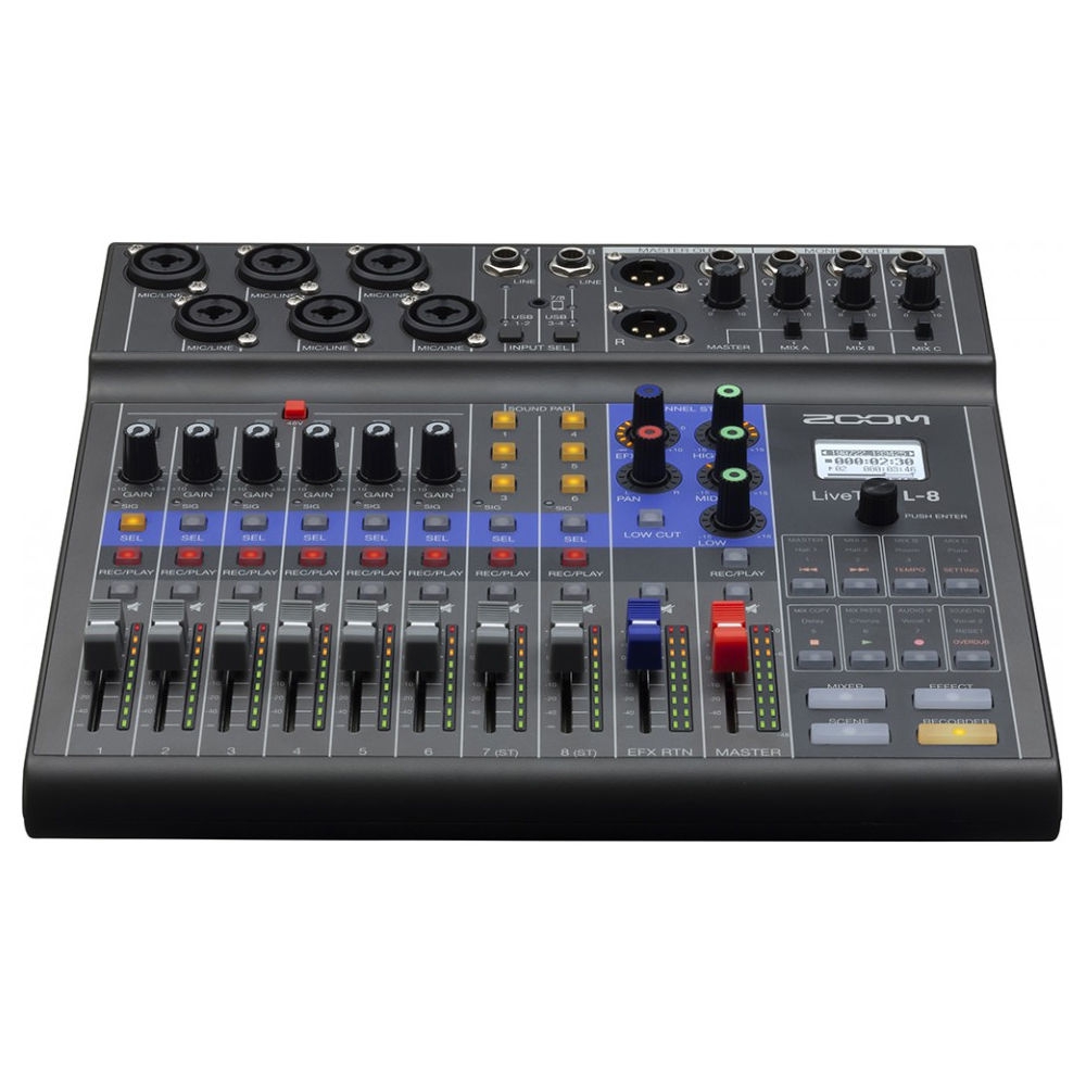 Zoom LiveTrak L-8 8-Kanal Dijital Mikser Recorder 1