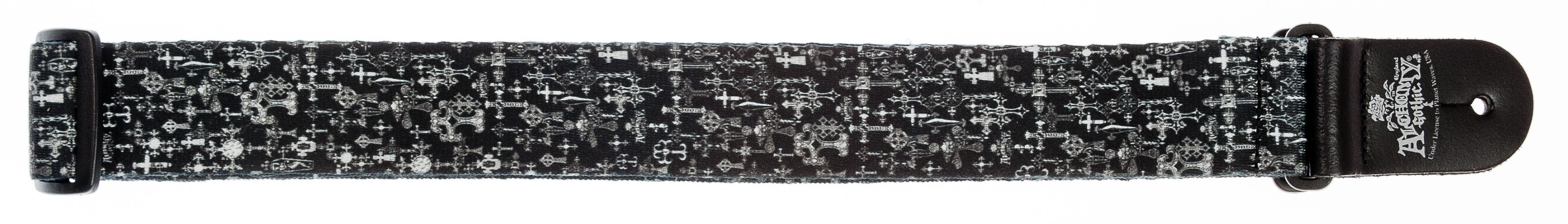 PLANETWAVES 50AL02 GİTAR ASKISI, 50MM, ALCHEMY STR-GOTHIC CROSS 2