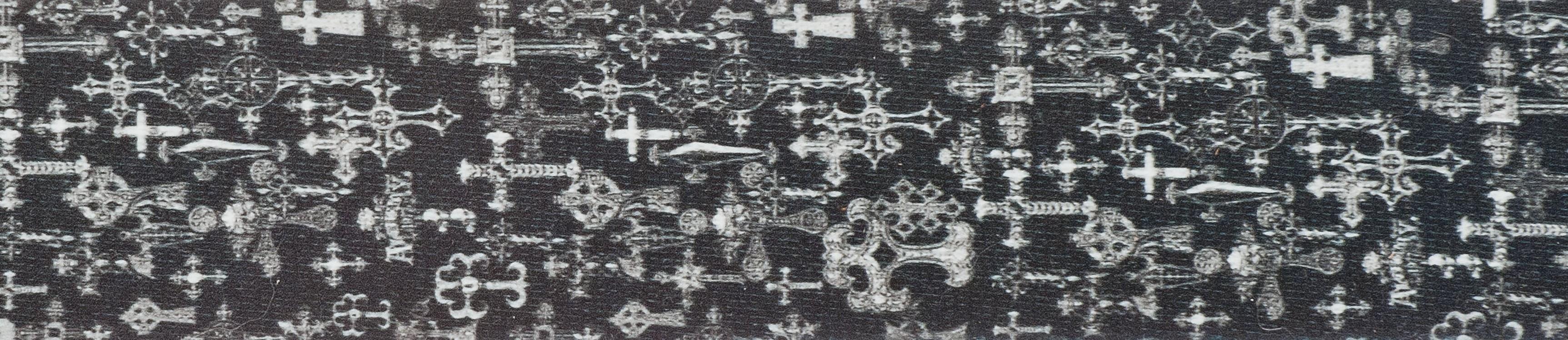 PLANETWAVES 50AL02 GİTAR ASKISI, 50MM, ALCHEMY STR-GOTHIC CROSS 3