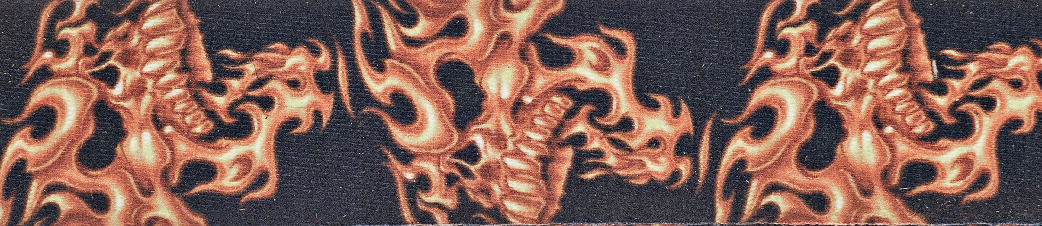 PLANETWAVES 50LT01 GİTAR ASKISI, 50MM, DOKUMA FLAMING SKULLS 1