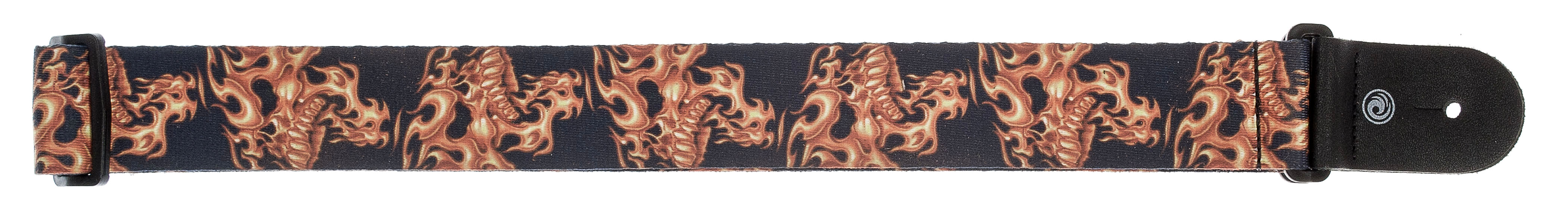 PLANETWAVES 50LT01 GİTAR ASKISI, 50MM, DOKUMA FLAMING SKULLS 2