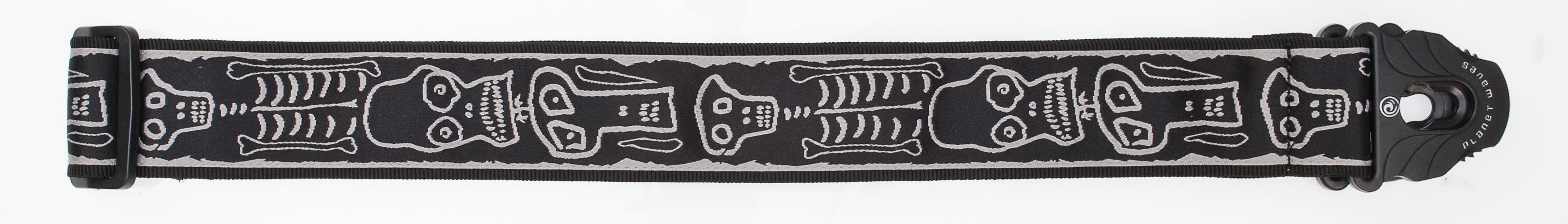 PLANETWAVES 50PLJS01 GİTAR ASKISI, 50MM, LOCK-JS SKULL N BONESS 4