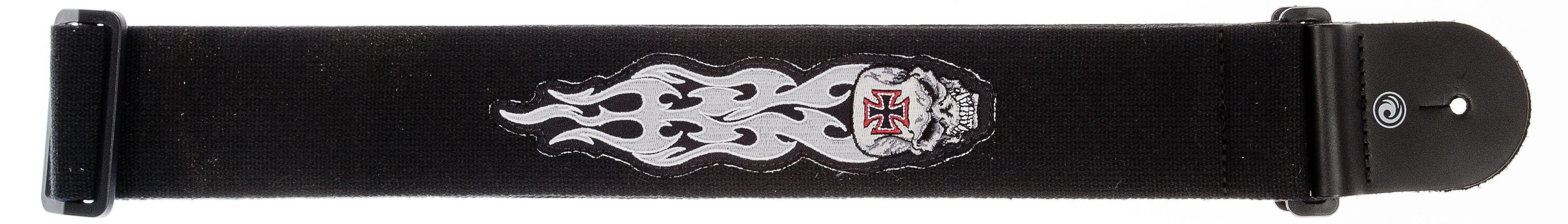 PLANETWAVES 64P03 GİTAR ASKISI, 64MM, DOKUMA GRAY TRIBAL SKULL 4