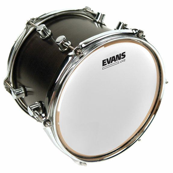 EVANS B08UV2 8" DERİ TOM VE TRAMPET KUMLU BEYAZ ÇİFT KAT 2