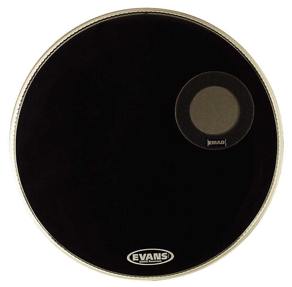 EVANS BD24REMAD 24" DERİ RESONANT KİCK SİYAH ÖN SÜNGERLİ 2