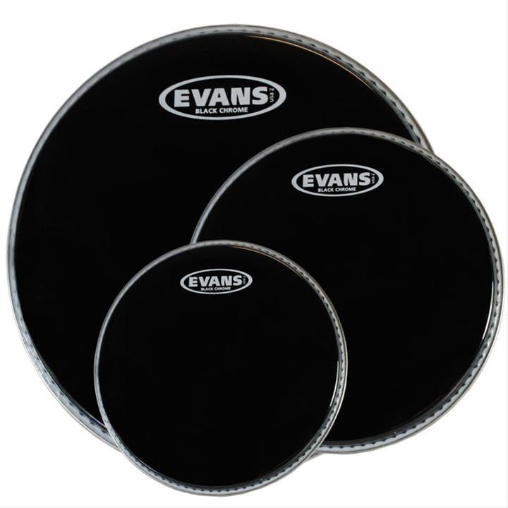 EVANS ETPCHR-R DERİ SETİ (10+12+16) SİYAH ROCK KİT 2