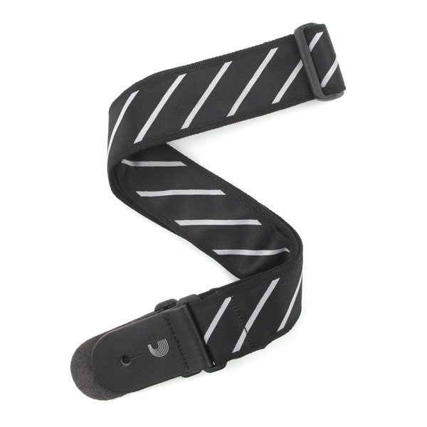 PLANETWAVES T20W1409 GİTAR ASKISI, TIE STRIPES SİYAH-GRİ 1