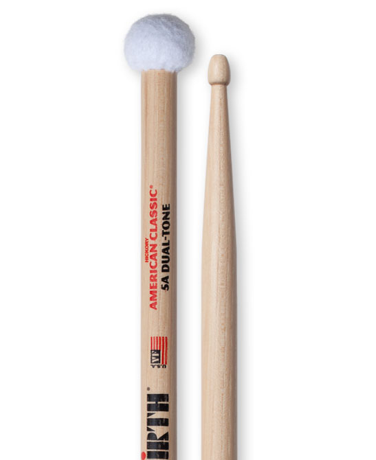 VICFIRTH V5ADT BAGET 5A DUAL-TONE, HICKORY, 0.565"x16" 1