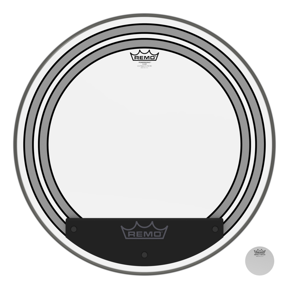REMO PW-1322-00- Powersonic® Şeffaf 22" Bas Davul Derisi 3