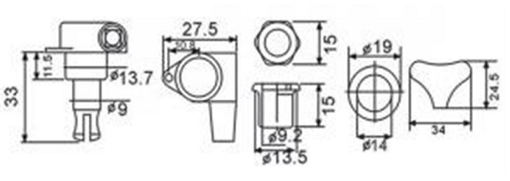 VALENCIA BMH7105BKR4 BASS GİTAR KULAĞI SİYAH, 4 SAĞ 3
