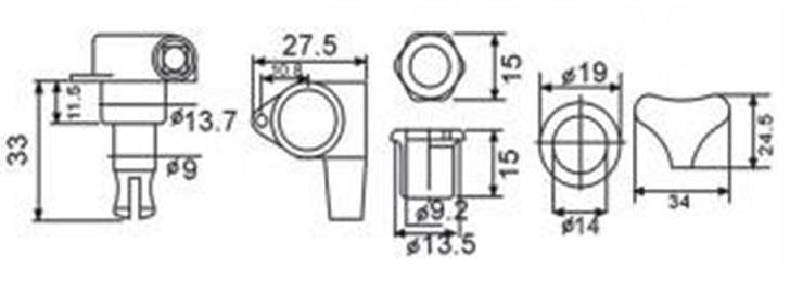 VALENCIA BMH7105BKR4 BASS GİTAR KULAĞI SİYAH, 4 SAĞ 6