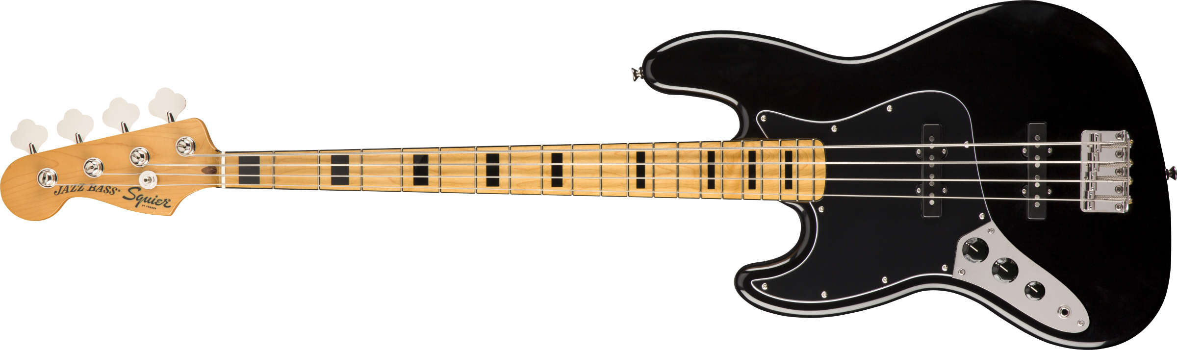 Squier Classic Vibe 70s Jazz Bass Akçaağaç Klavye Black Solak Bas Gitar 1