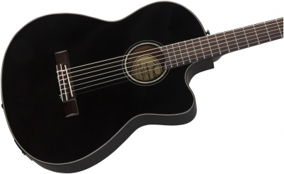 Fender CN-140SCE Nylon Thinline Black Elektro Klasik Gitar 4