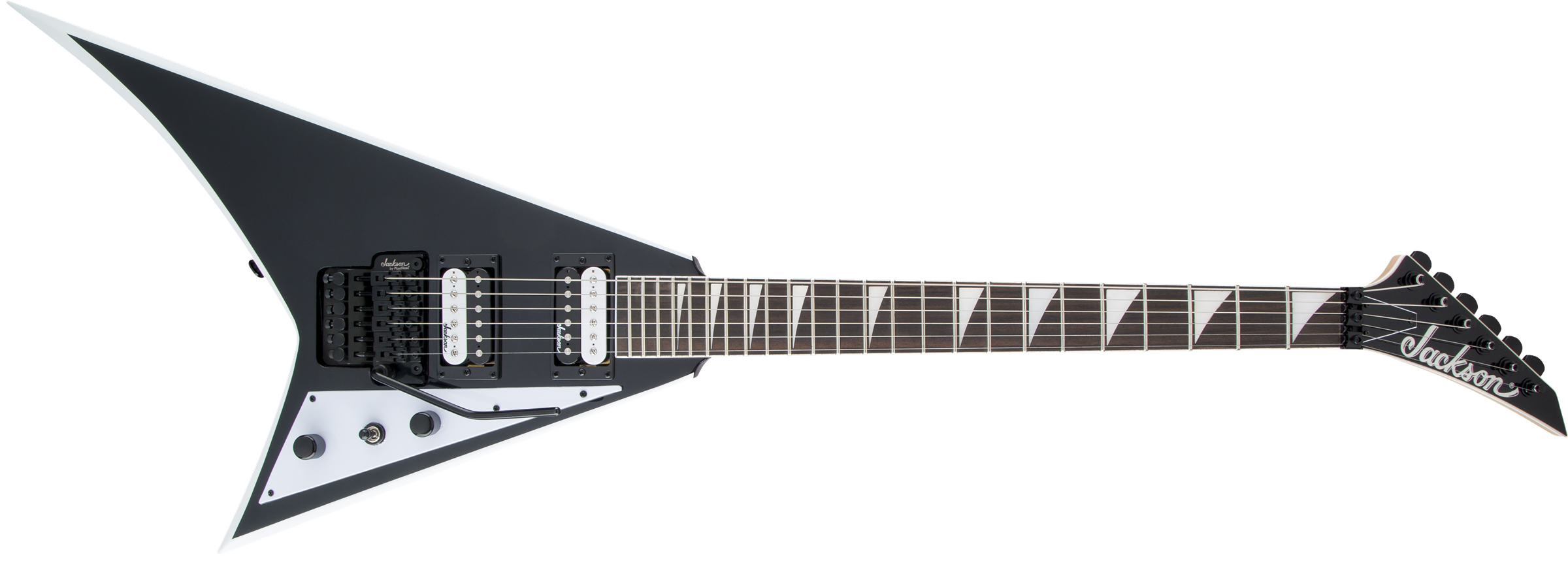 Jackson JS Rhoads JS32 Amaranth Klavye Black with White Bevels Elektro Gitar 1