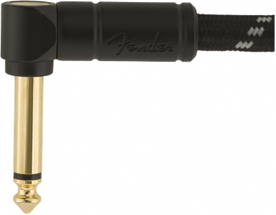 Fender Deluxe Düz/L Uçlu 4m Siyah Tweed Enstrüman Kablosu 3