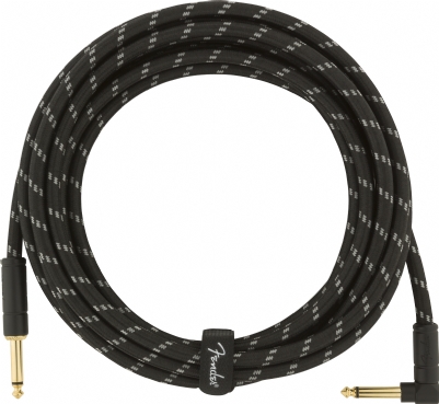 Fender Deluxe Düz/L Uçlu 4m Siyah Tweed Enstrüman Kablosu 6