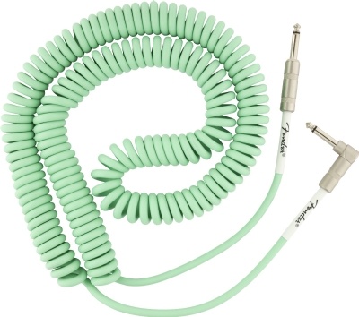 Fender Original Coil Cable Düz/L Uçlu 9m Surf Yeşil Enstrüman Kablosu 1
