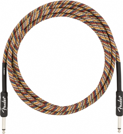 Fender Festival Düz/Düz Uçlu 3m Pure Hemp Rainbow Enstrüman Kablosu 5