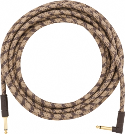 Fender Festival Düz/L Uçlu 5m Pure Hemp Brown Stripe Enstrüman Kablosu 2