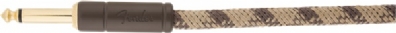 Fender Festival Düz/L Uçlu 5m Pure Hemp Brown Stripe Enstrüman Kablosu 4