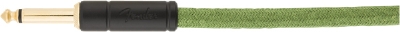 Fender Festival Düz/L Uçlu 5m Pure Hemp Yeşil Enstrüman Kablosu 4