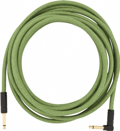 Fender Festival Düz/L Uçlu 5m Pure Hemp Yeşil Enstrüman Kablosu 6