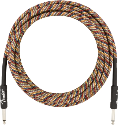 Fender Festival Düz/Düz Uçlu 5m Pure Hemp Rainbow Enstrüman Kablosu 4