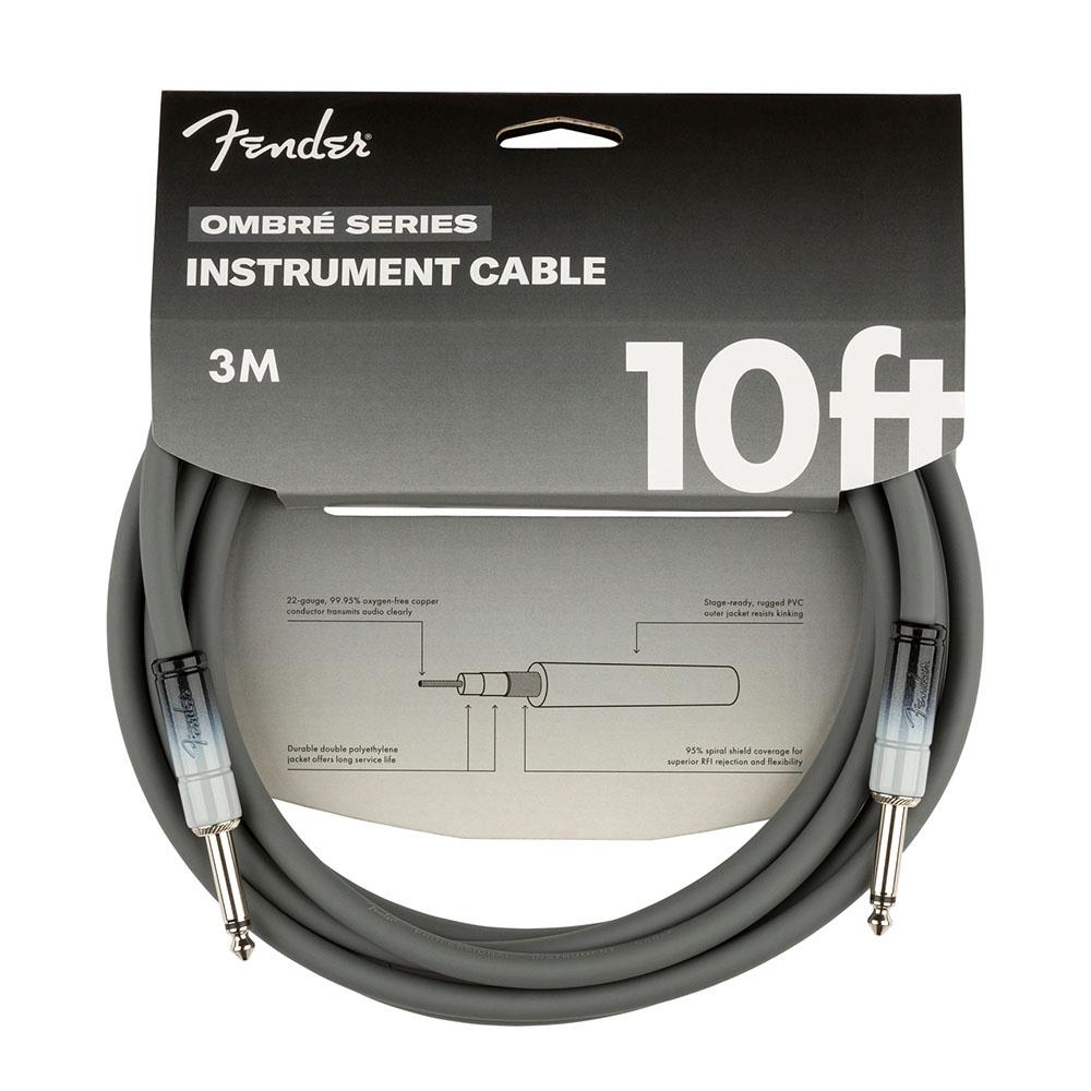 Fender Ombré Düz/Düz Uçlu 3m Silver Smoke Enstrüman Kablosu 1