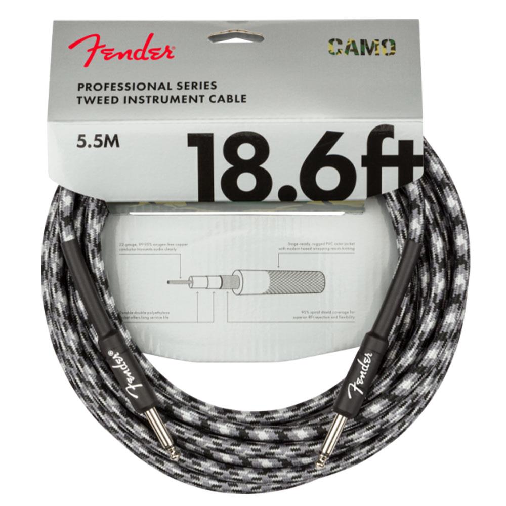 Fender Professional Düz/Düz Uçlu 5m Winter Camo Enstrüman Kablosu 1