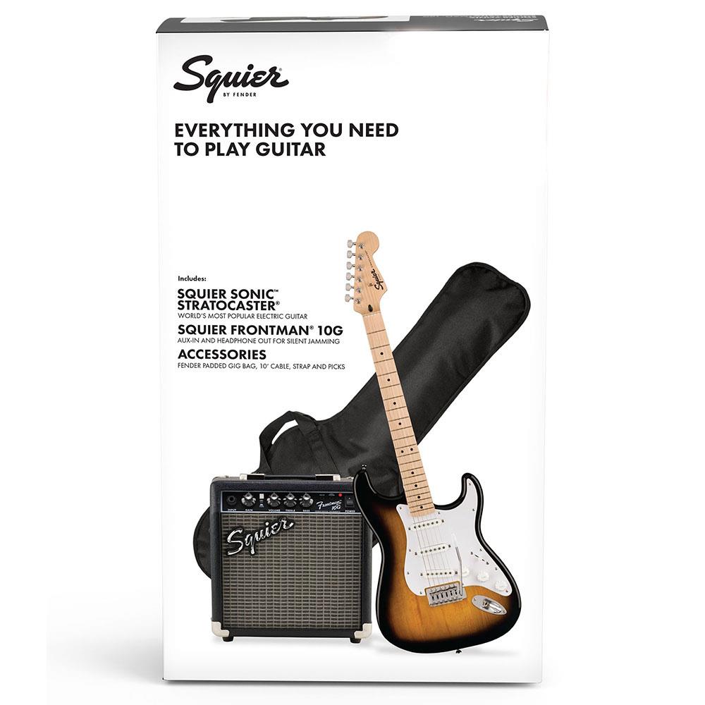 Squier Sonic Stratocaster 2 Ton Sunburst Frontman 10G Elektro Gitar Seti 2