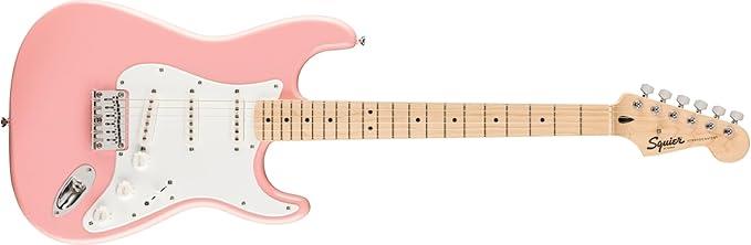 Squier FSR Sonic Stratocaster HT Akçaağaç Klavye WPG Shell Pink Elektro Gitar 1