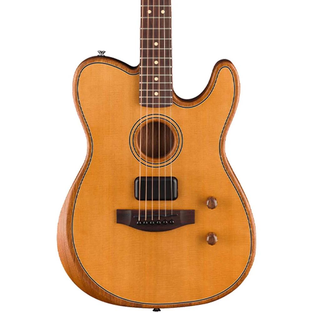 Fender Acoustasonic Standard Telecaster Gülağacı Klavye Aged Natural Elektro Akustik Gitar 3