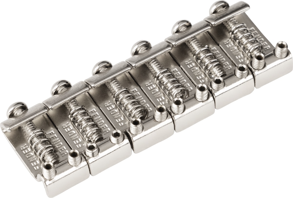 Fender American Standard Stratocaster Bridge Saddles 08-Present Nickel Set of 6 Köprü Yedek Parça 3
