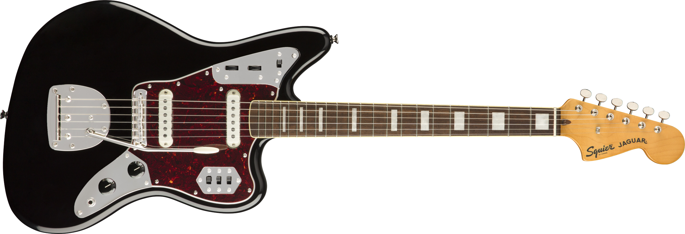Squier Classic Vibe 70s Jaguar Laurel Klavye Black Elektro Gitar 1