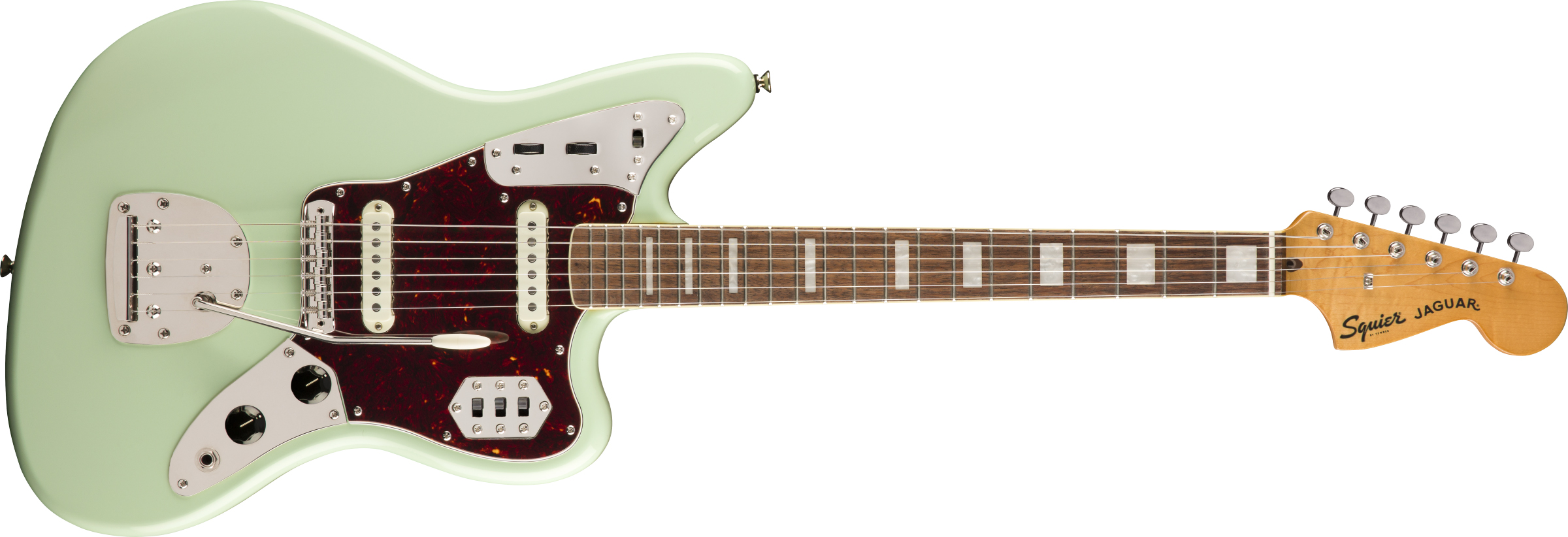 Squier Classic Vibe 70s Jaguar Laurel Klavye Surf Green Elektro Gitar 1