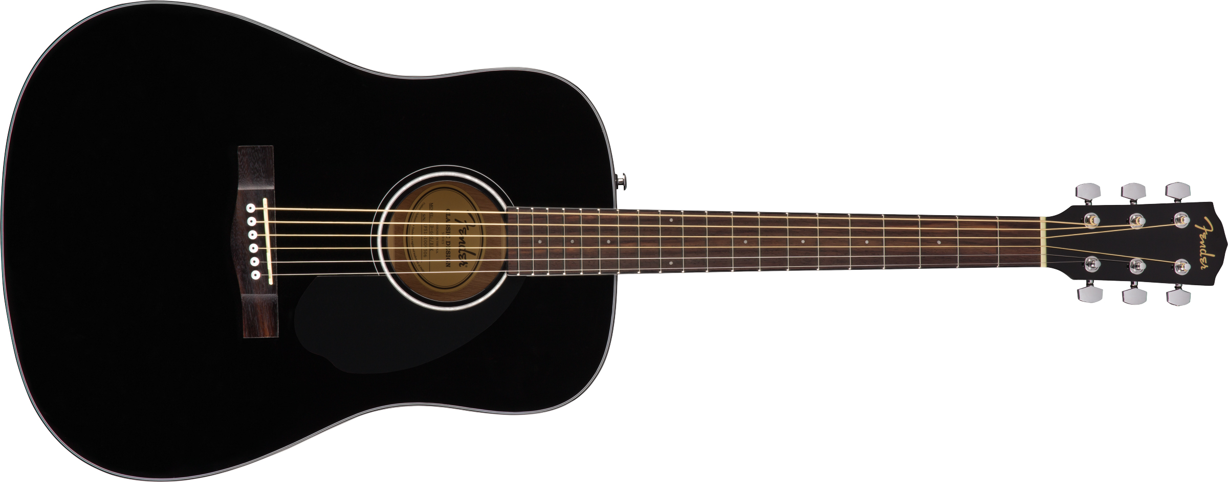 Fender CD-60S Dreadnought Black Akustik Gitar 1