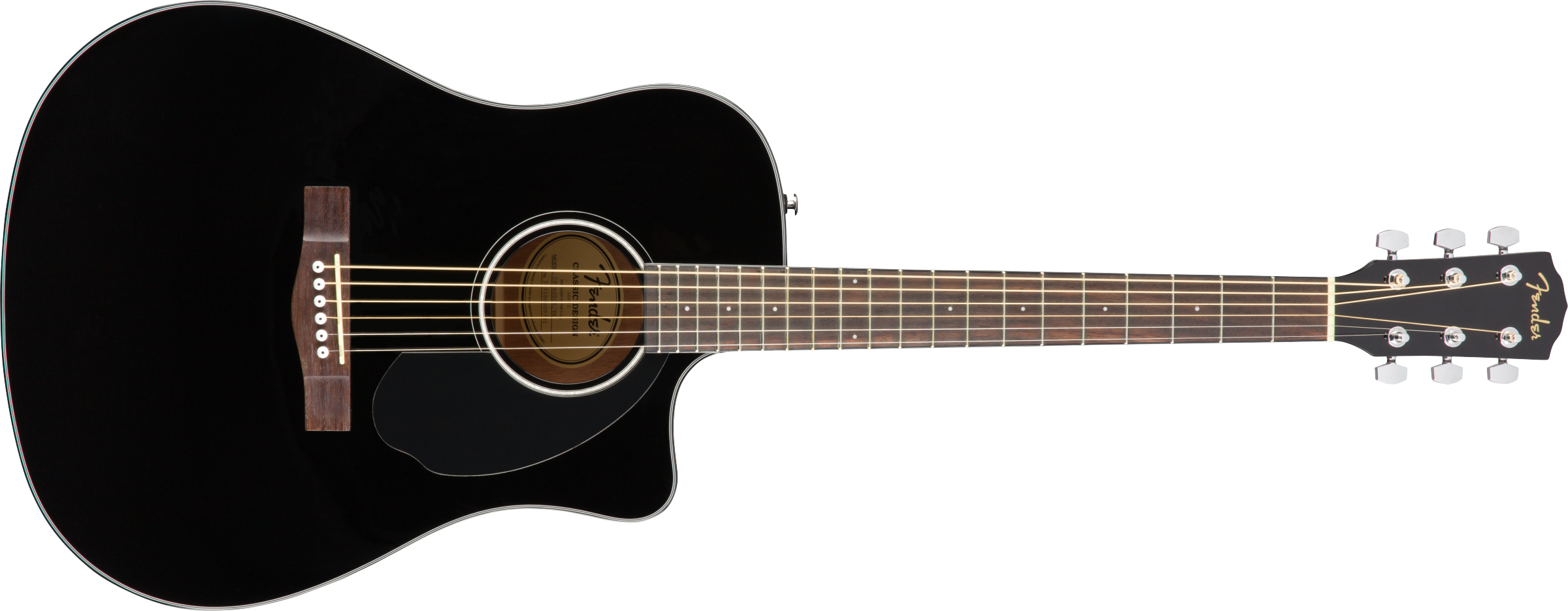 Fender CD-60SCE Dreadnought Black Elektro Akustik Gitar 1