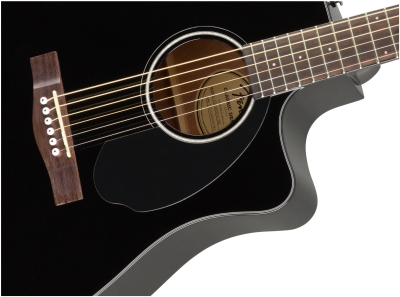 Fender CD-60SCE Dreadnought Black Elektro Akustik Gitar 4