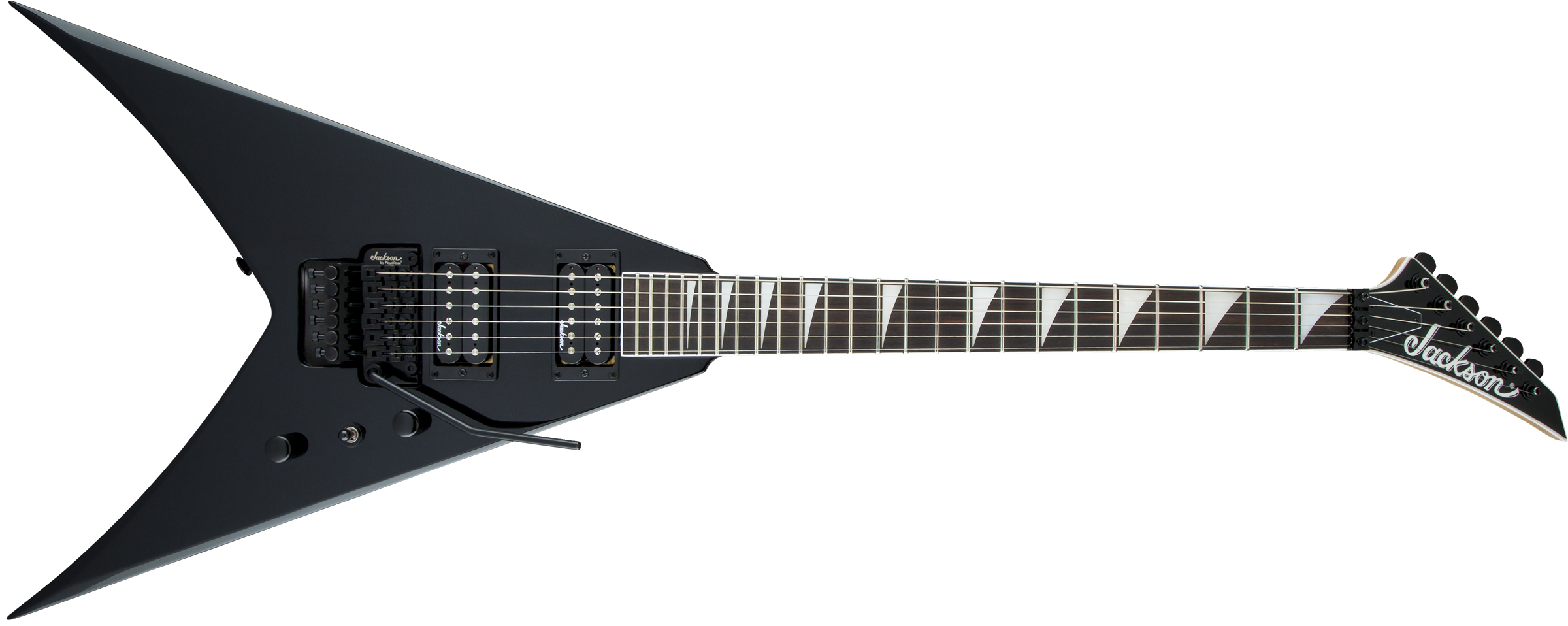 Jackson JS King V JS32 Amaranth Klavye Gloss Black Elektro Gitar 1