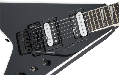 Jackson JS King V JS32 Amaranth Klavye Black with White Bevels Elektro Gitar 6