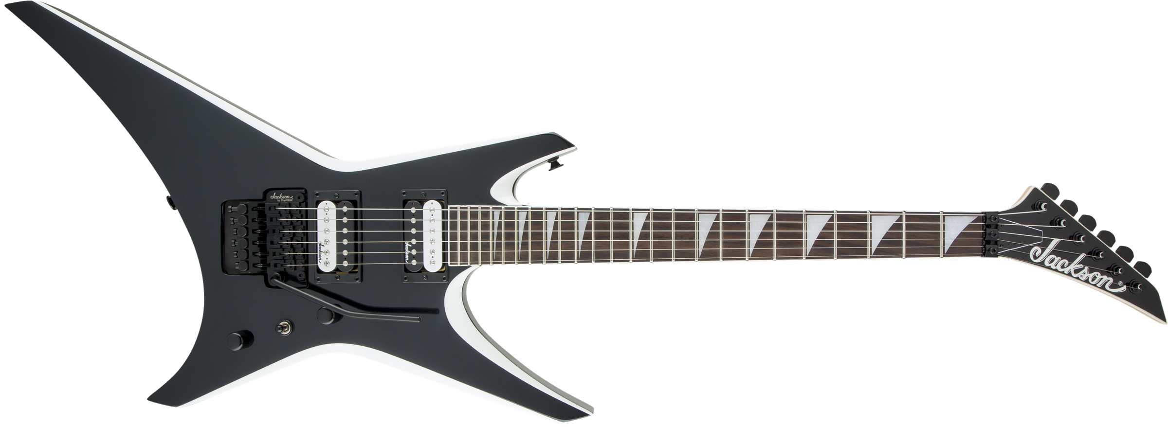 Jackson JS Warrior JS32 Amaranth Klavye Black with White Bevels Elektro Gitar 1