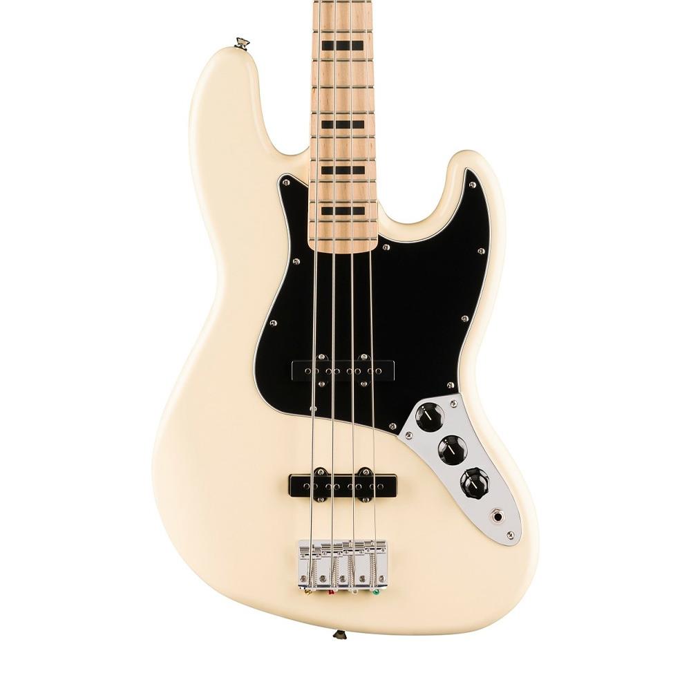 Squier Affinity Active Jazz Bass Akçaağaç Klavye BPG Olympic White Bas Gitar 3